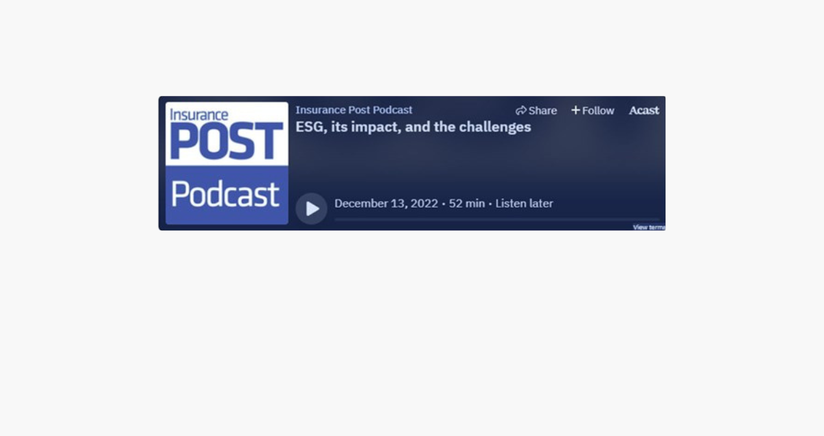 PODCAST, ESG, Insurance Industry CRIF